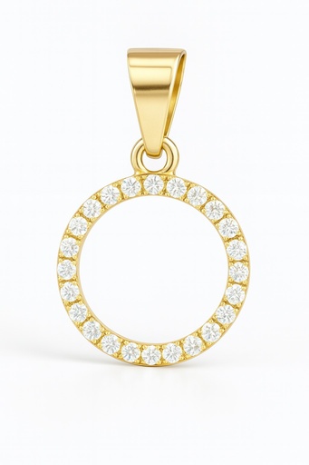 [00125] 11MM CZ CIRCLE PENDANT.