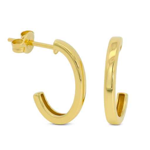 [00138] HOOP EARRINGS.14MM.PUSHBACK.