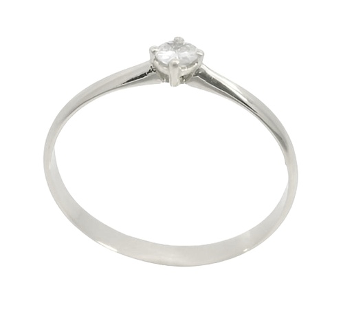 [B4212/11B] 3MM DIAMOND WHITE GOLD SOLITAIRE RING.QUALITY VS.COLOR H.0.11 CT
