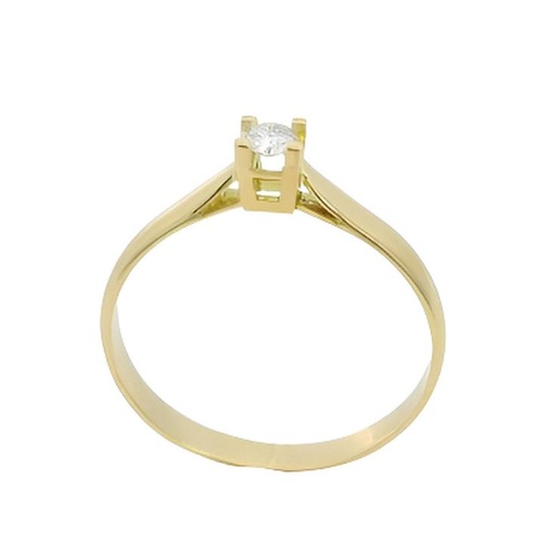 [B4213/11] 3MM DIAMOND SOLITAIRE RING.QUALITY VS.COLOR H.0.11 CT