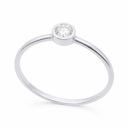 [B4214/11B] 3MM DIAMOND WHITE GOLD SOLITAIRE RING.QUALITY VS.COLOR H.0.11 CT