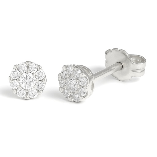 [B4142P/0.15B] DIAMOND STUD EARRINGS.QUALITY SI.COLOR H.0.15 CT TW