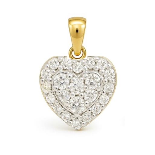 [B4193C/0.10] HEART SHAPED DIAMOND PENDANT.QUALITY SI.COLOR H.0.10 CT TW