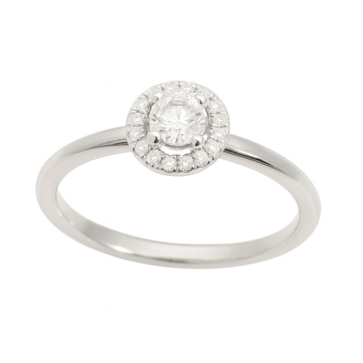 [B4216S/0.15] WHITE GOLD DIAMOND RING.QUALITY HS.COLORH.0.15 CT TW