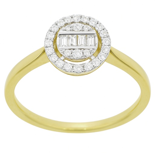 [B4218S/0.16] DIAMOND RING.QUALITY SI.COLOR H.0.31 CT TW