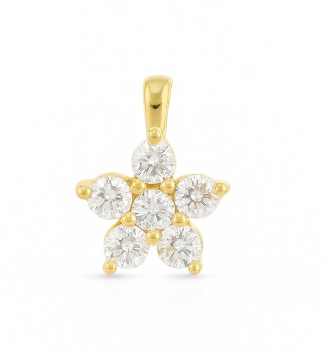 [B4206C/0.25] COLGANTE BRILLANTES DI 5 RD SI H 0.22 DI 1 RD SI H 0.03 CT TW
