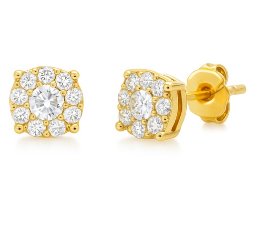 [B4208P/0.33] PENDIENTES BRILLANTES Di 2 RD 0.145 DI 18 RD SI H 0.185 CT.0.33 CT TW (copia)