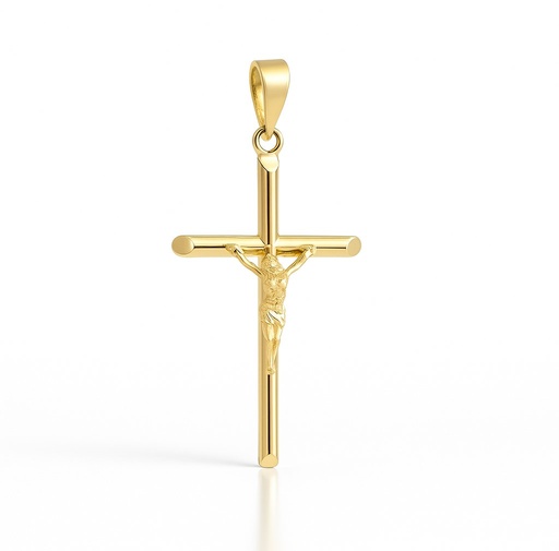 [6064] CRUZ TUBO CON CRISTO 21x16x2MM