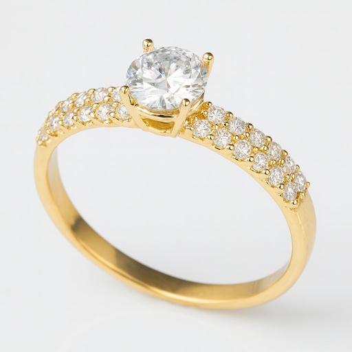 [5861/1] 4'5MM CZ GOLD RING