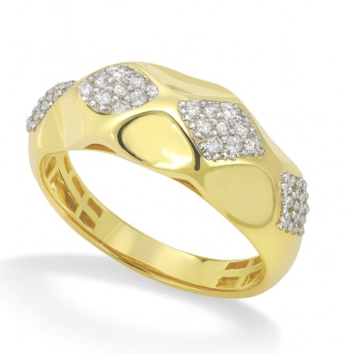 [00186] TWO TONE GOLD AND CZ RING