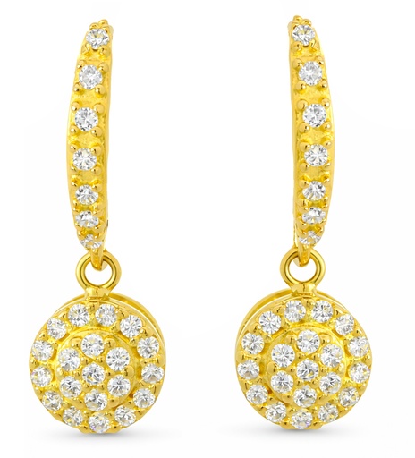 [00197] PENDIENTES LARGOS CUAJO DE CIRCONITAS.18MM.PRESION