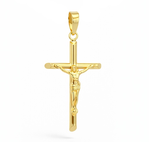 [9K0015] CRUZ  CON CRISTO  9 KILATES