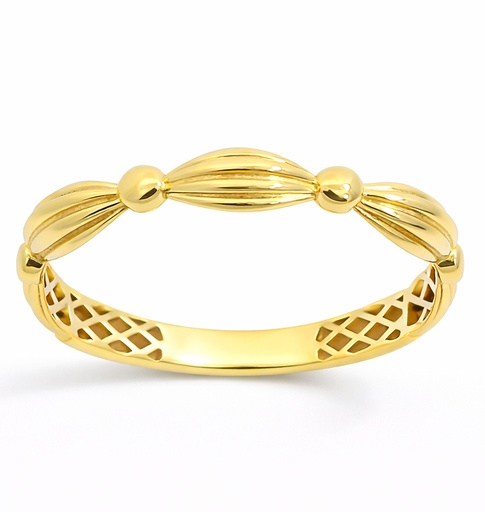 [9K0027] BRAIDS AND BALLS 9 KARAT RING