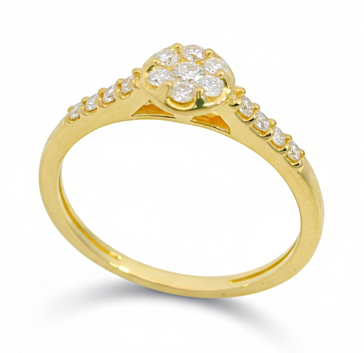 [B4224/0.25] SORTIJA  BRILLANTES DI 10RD 0.06 CT 8 RD SI H 0.08 CT TW