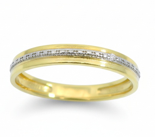 [9K0048] 9 KARAT TWO TONE GOLD RING