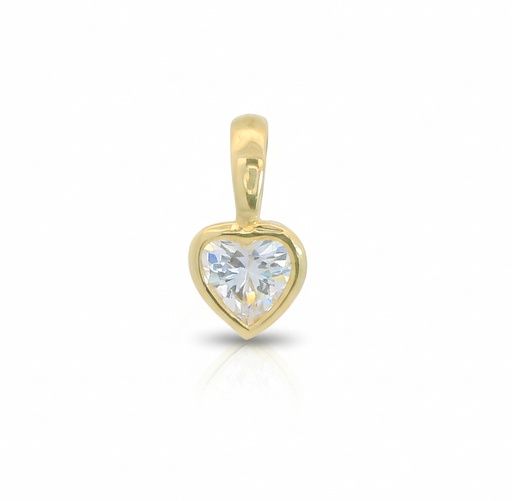 [9K0059C] COLGANTE CIRCONITA CORAZON 5.5MM .9 KILATES