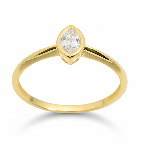 [9K0061S] SORTIJA LANZADERA CIRCONITA 6MM.9 KILATES