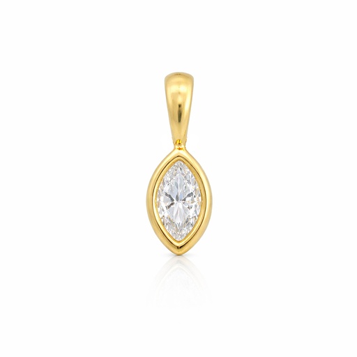 [9K0061C] COLGANTE LANZADERA CIRCONITA 6x4MM.9 KILATES
