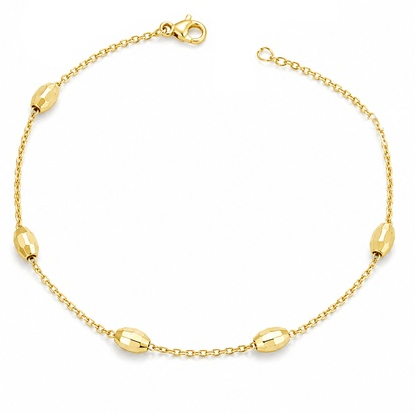 [9K0094PU] PULSERA CIRCONITAS BOLAS CUADRADO .9KILATES (copia)