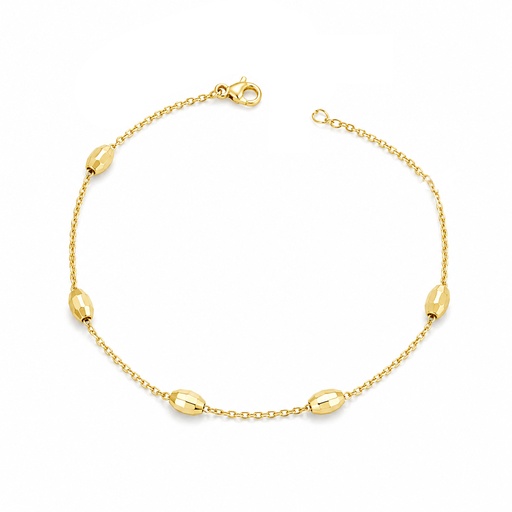 [9K0094PU] PULSERA MOTIVO TALLADO .9KILATES