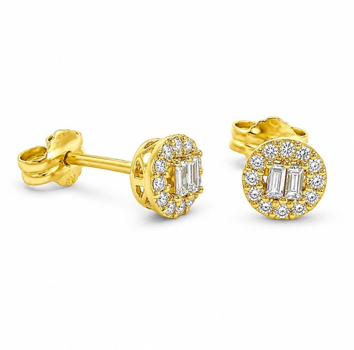 [B4226P/0.08] DIAMOND STUD EARRINGS.QUALITY HI.COLOR H.0.08 CT TW