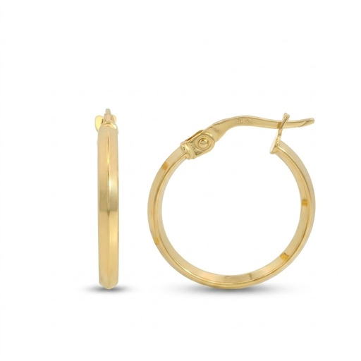 [9K0101] 14x2MM 9 KARAT GOLD HOOP EARRINGS