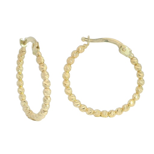 [5355] 20x2MM BALLS HOOP EARRINGS.LATCH BACK 