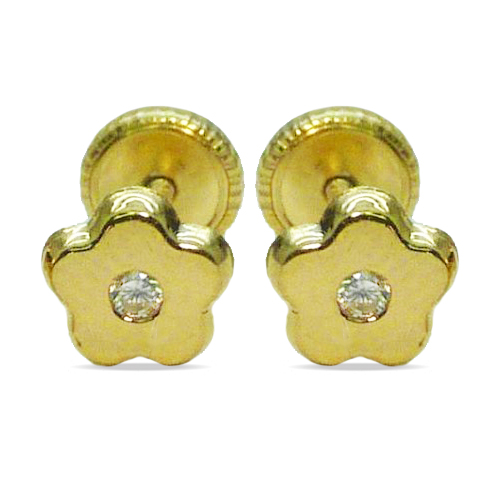 [3369] 5MM FLOWER STUD EARRINGS.