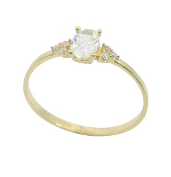 [5862] SOLITARIO 4 GARRAS 6X4 BRAZO 3 PIEDRAS