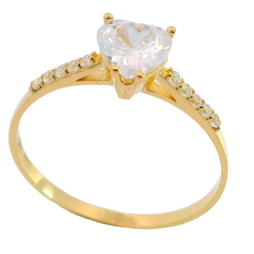 [5863] SOLITARIO CORAZON 4 GARRAS PIEDRAS EN BRAZO