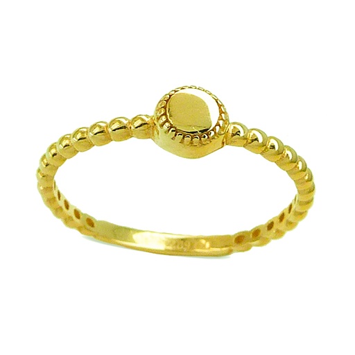 [4492] GOLD BALLS AND CIRCLE RING.
