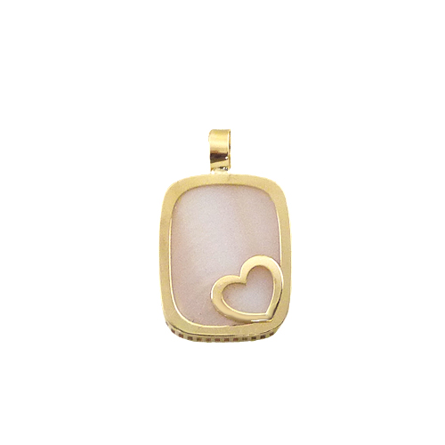 [5384/C] 10x8 PINK ANTIC MOTHER OF PEARL PENDANT