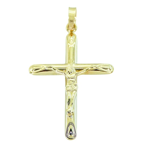 [4815] CRUZ LISA CON CRISTO 32*19MM