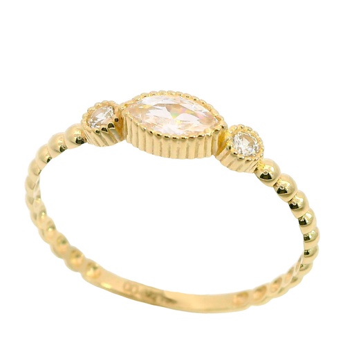 [5866] SORTIJA PIEDRA OVAL Y CHATONES.