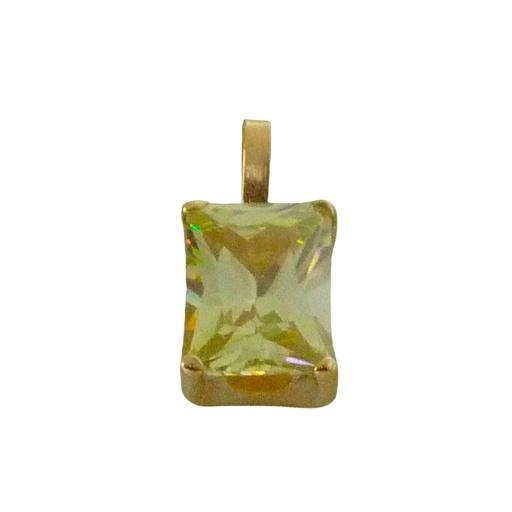 [5071/CCT] 6x4MM BAGUETTE CZ CITRINE COLOR PENDANT.