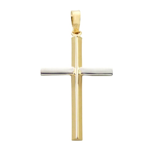 [5537] CRUZ SIN CRISTO 29x17MM.BICOLOR