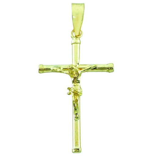 [1281/2] CRUZ TUBO CON CRISTO 27x16x1.5MM CON TAPON