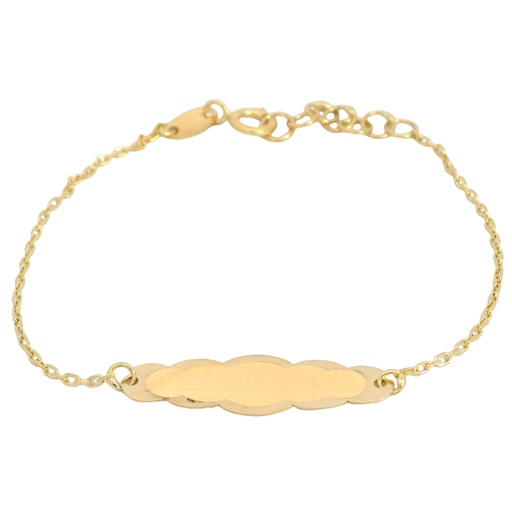 [105] BABY BRACELET WITH PLATE FOR ENGRAVING.