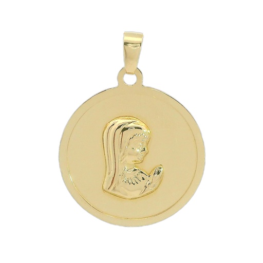 [5946] MEDALLA VIRGEN NIÑA CON BRILLO 18 MM.
