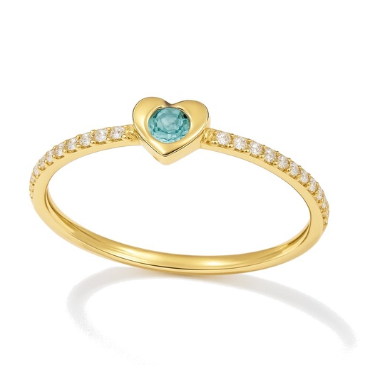 [00001] SORTIJA CORAZON CON CIRCONITA AZUL.
