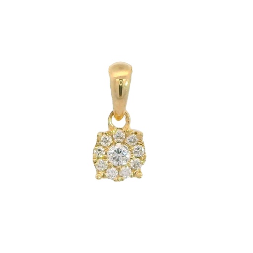 [B4142/0.08] COLGANTE REDONDO 5x5MM 1 BRILLANTE DE 0.0.34 CT Y 9 DE 0.046 CT H-SI