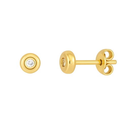 [00089] PENDIENTES CHATON CIRCONITA DE 2MM.ROSCA.