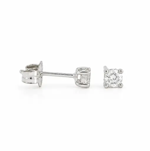 [B4122/0.10B] DIAMOND STUD EARRINGS.QUALITY SI.COLOR H. 0.10 CT TW.2'5MM