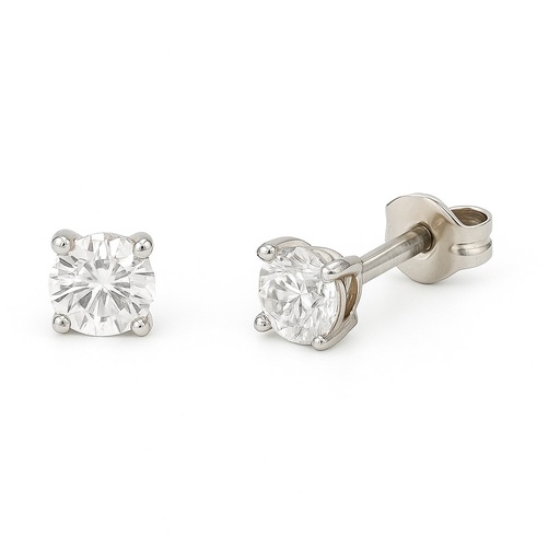 [B4122/0.14B] PENDIENTES GARRA FUNDICION 4MM.BRILLANTES H-SI 1.  0.14 CT TW (copia)
