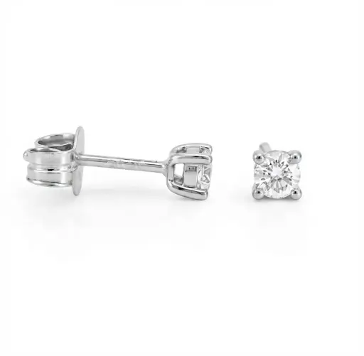 [B4122/0.14B] PENDIENTES GARRA FUNDICION DE 3MM.BRILLANTES H-SI 1. 0.14 CT TW