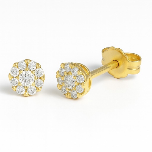 [B4142P/0.15] PENDIENTES BRILLANTES Di 2 RD 0.09 DI 28 RD SI H 0.09 CT.TW (copia)