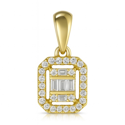 [B4207C/0.16] COLGANTE BRILLANTES DI 3 BG SI H 0.073 DI 2 BG SI H 0.17 CT.0.16 CT TW
