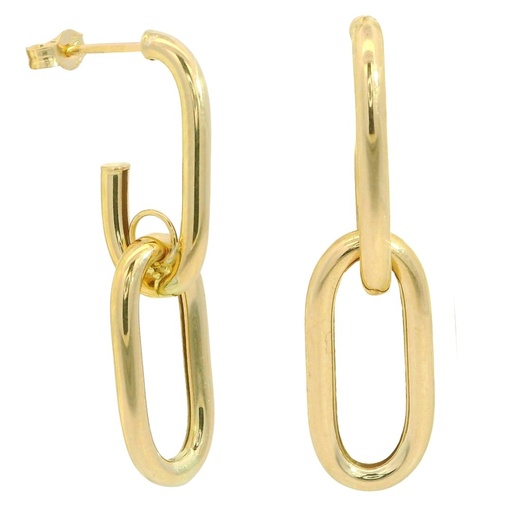[00111] 30MM TWO LINKS DANGLING EARRINGS.