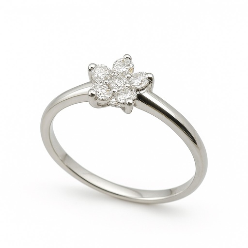 [B4206B/0.25] SORTIJA BRILLANTES DI 1 EM 0.03 CT DI 5 SI-H 0.22 CT.0.25 TW
