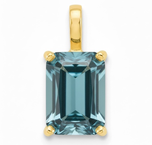 [3974/CL] COLGANTE TOPACIO LONDON BLUE 7x5MM.